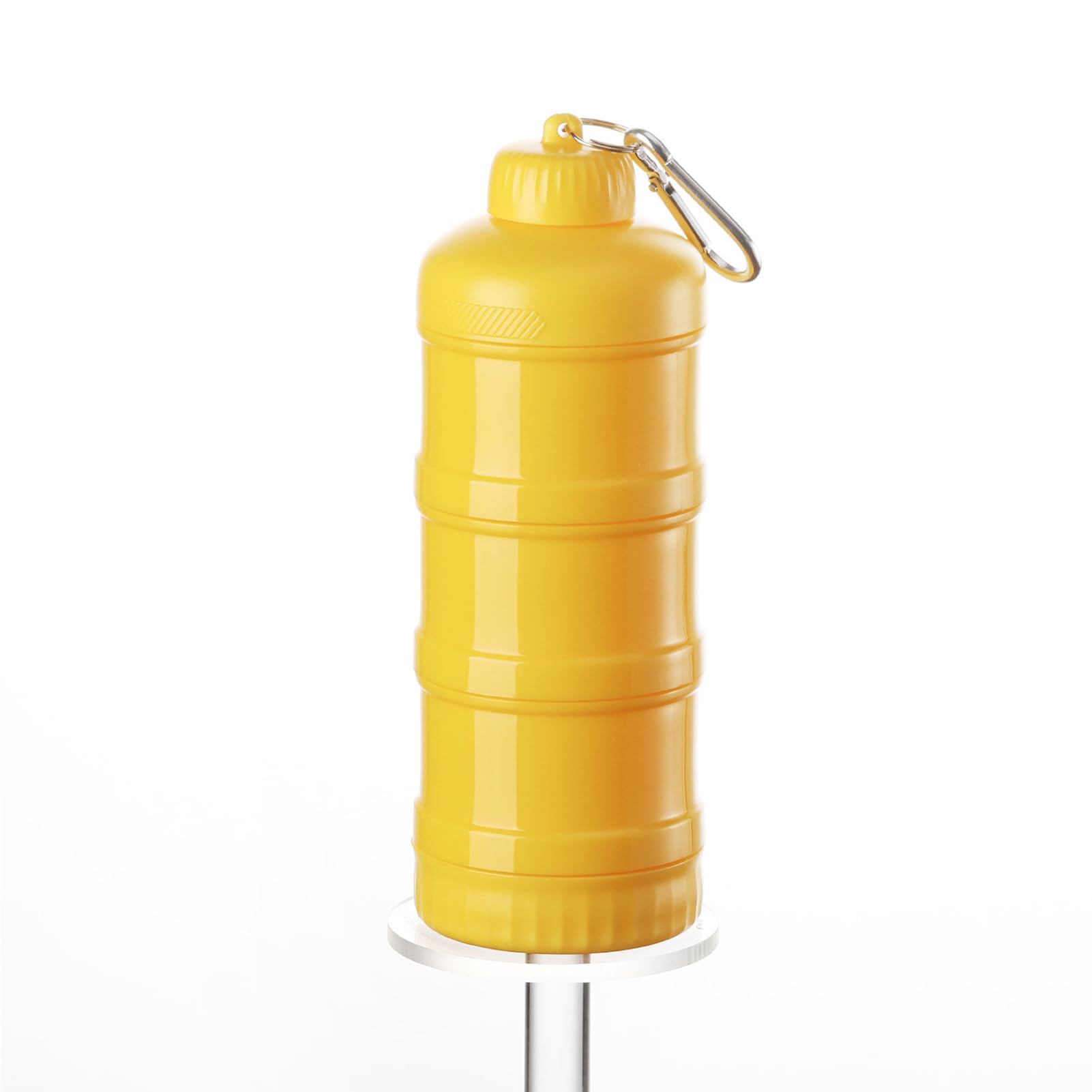 ALCXAZS Portable Protein Powder Storage Container| Dispenser With Funnel Cover For Workout And Travel Protein Funnel PC, yellow