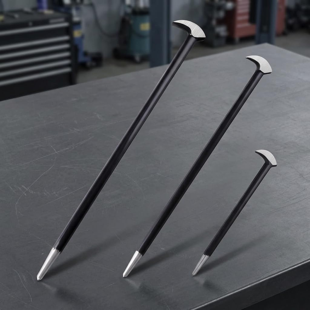 Rolling Pry Set 3 Piece 45# Carbon Steel Indexing Tools 6 12 16