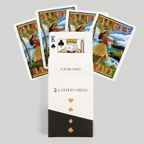 Baraja de 52 cartas de póker Lantern Press Hula on Coast miniatura 6