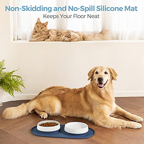 MSBC Ceramic Dog Bowl Set with Silicone Mat Non-Skid Non-Spill, Wide Mouth Dog Feeding Bowl, Food and Water Pet Feeder… - Image 7