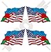 USA Stati Uniti d'America & AZERBAIJAN Azzurra, Americano-Azerbaigiani Flying Flag 2" (50 mm) adesivi in vinile, decalcomanie x4 (sinistra destra)