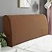 Pokrowiec na wezgłowie rozmiar królowa ciemnoszary zagłówek łóżko narzuta ochraniacz ze stretchem bocznym pyłoszczelny pokrowiec dla Twin Full King Bed Headboard, brązowy-150 cm