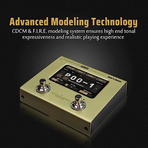 Image of Hotone Ampero Mini MP-50 MC Guitar Bass Amp Modeling IR Cabinets Simulation Multi Language Multi-Effects with Expression Pedal Stereo OTG USB Audio Interface (MATCHA)