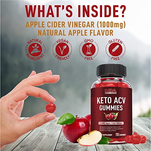 Keto Acv Gummies Advanced Weight Loss, Apple Cider Vinegar Gummies, Acv Keto Gummies For Weight Loss - 1000Mg, Supports Detox & Cleanse, Digestion, And Increase Energy Level - Organic Acv Gummy #TOP2