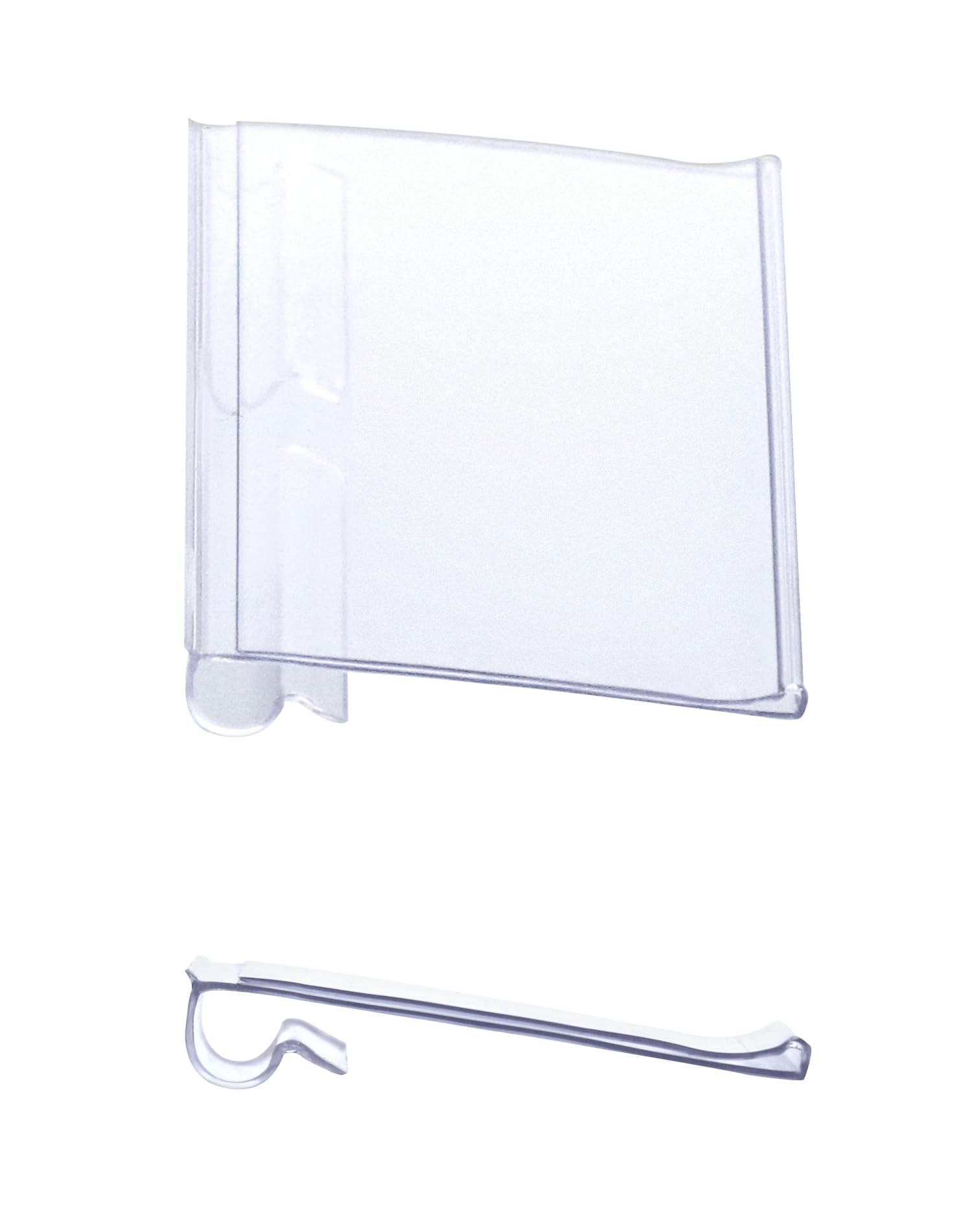 QWORK® 100PCS Clear Plastic Label Holders for Supermarket and Store Price Display (6 x 4 cm I 2.4" x 1.6") - Image 2