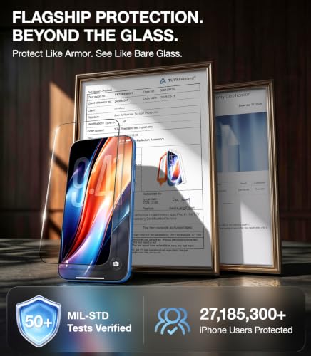Image of UltraGlass TOP 9H+ OptiArmor for Phone 18 Pro Screen Protector, 2 Pack