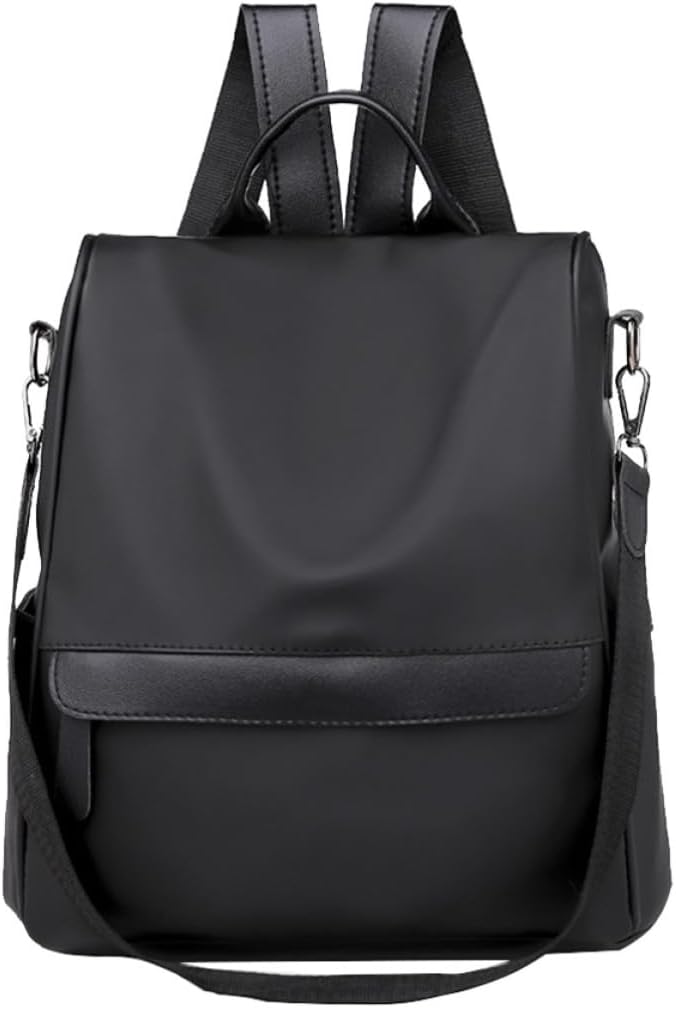 Black Oxford Cloth Backpack Anti Theft for Women Students