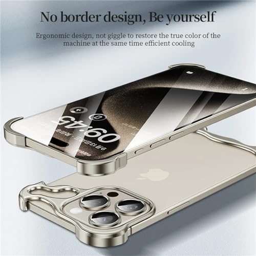 Coque en aluminium pour iPhone 15 sans interférence protection légère