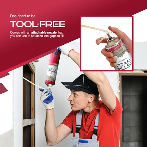Haltons Expanding Foam Filler 500ml | Ready To Use | No Tools Required | Waterproof Caulk Spray Sealant for Walls, Cracks, Gaps, Holes, Wood, Metal | Strong & Reliable Repair Indoor & Outdoor (1pk) - Image 5