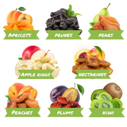 It'S Delish Dried Mixed Fruit With Prunes By It'S Delish, 2 Lbs (32 Oz) Bulk | Snack Mix Of Prunes, Apricots, Plums, Apple Rings, Nectarines, Peaches, Pears, Kiwi Slices | Dry Fruits - Vegan Kosher Healthy Snacks thumb #2