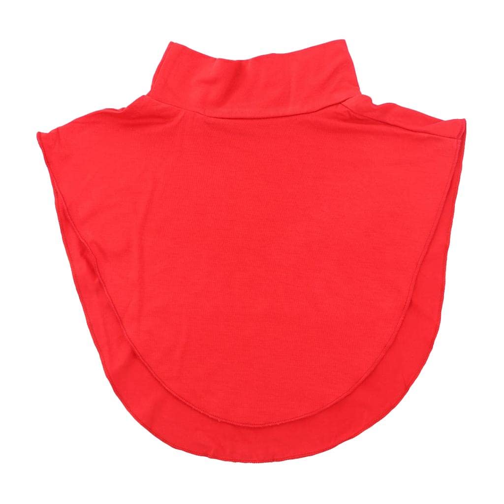 Women Modal Faux Turtleneck Half Top Dickey Collar Muslin Hijab Neck Cover Red | Womens Clothing |Tops & Blouses-image-15