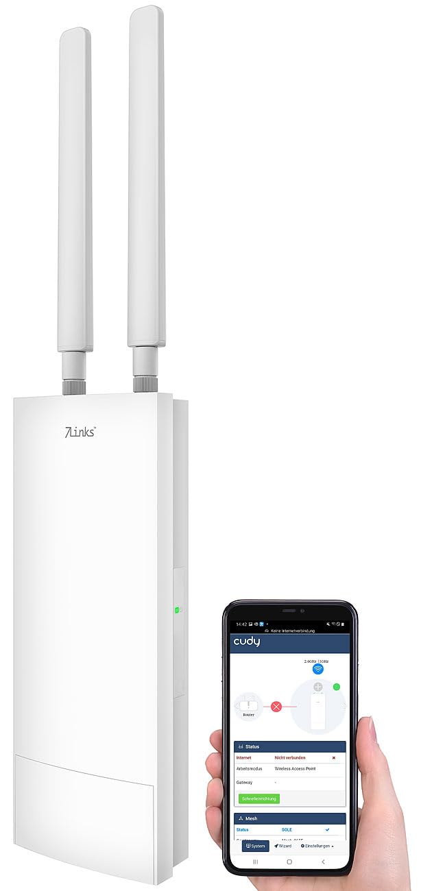 7links Outdoor-WLAN-Repeater mit WiFi 6 (IP65, PoE, 3.000 Mbit/s, WLR-1260)