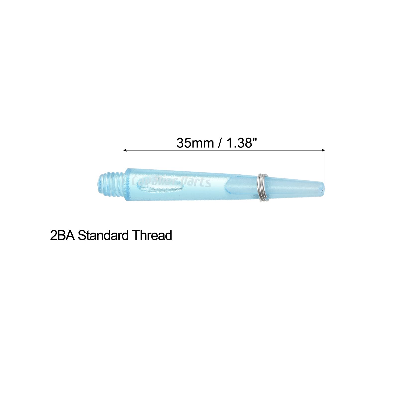 PATIKIL 35mm Dart Shafts, Medium 2BA Thread Plastic Dart Stems Dart Accessories for Steel Tip - 3 Pack (Blue) - Image 2