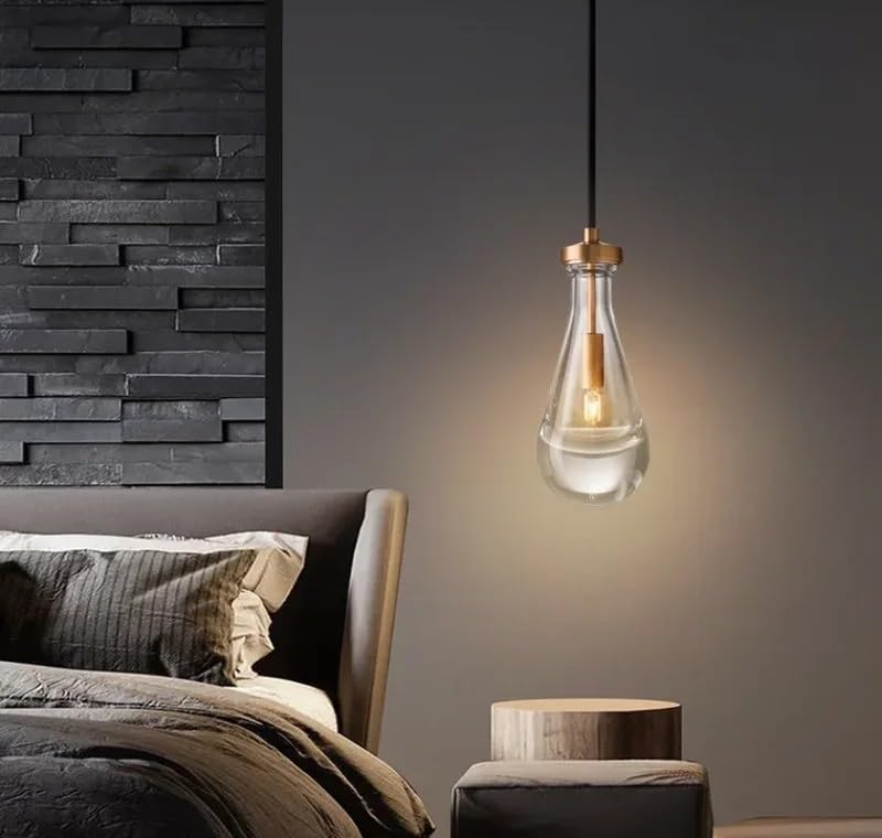 Lampe suspendue en verre design moderne pour une ambiance de chevet cosy