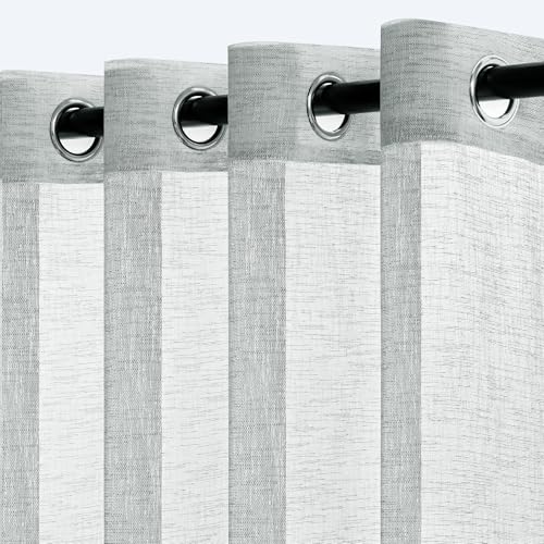 Rideaux semi-transparent gris clair pour bloquer le vis-à-vis sans assombrir - 2