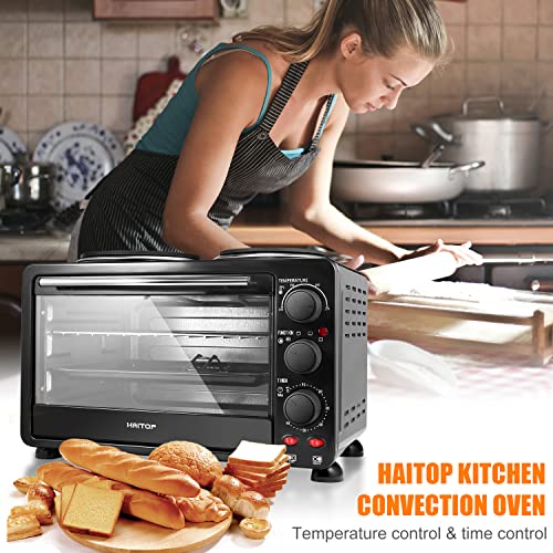 Kitchen-Convection-Oven-1500-Watt-Countertop-Turbo-25-Quarts-Rotisserie-Roaster-Cooker-with-Grill-Griddle-Top-Rack-Dual-Hot-Plates-Toaster-Baking-Tray-Skewers-and-Handles