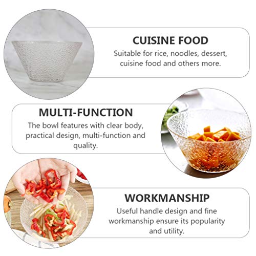 Tigela de salada para o almoço, 1 tigela de vidro transparente, tigela de salada chique, tigela de a