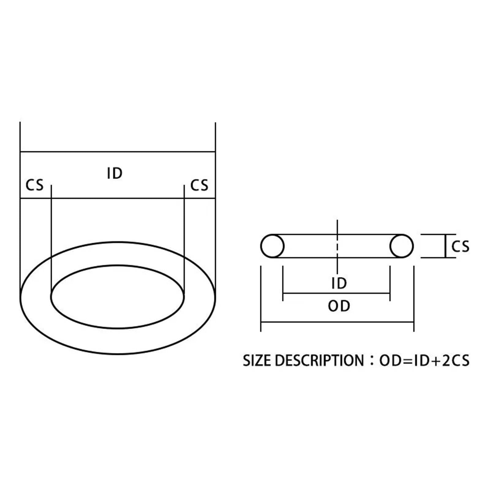 Anillo de goma NBR de 1 pieza con diámetro exterior de 140/145/150/160/170/180/190 x 3 mm, junta tórica de nitrilo, juntas de aceite(105x99x3mm,3pieces)