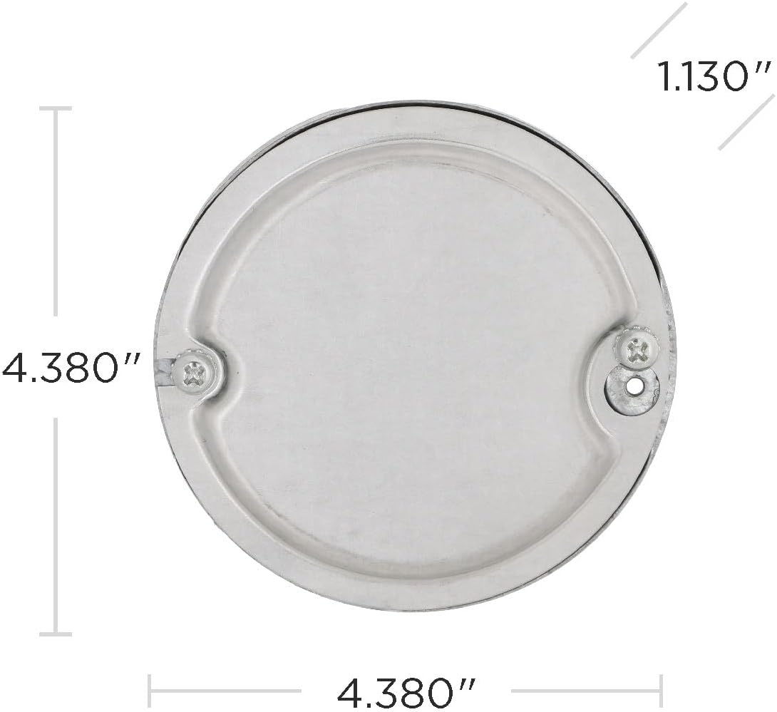Hubbell-Raco 295-1 4 in. Round Ceiling Rated Fan Pan, Five 1/2 in. Knockouts, 1/2 in. Depth, Steel (10-Pack)