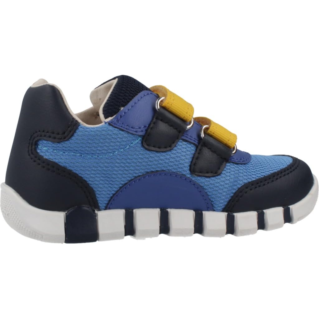 Geox B IUPIDOO Boy C Sneaker, Azure/Navy, 24 EU