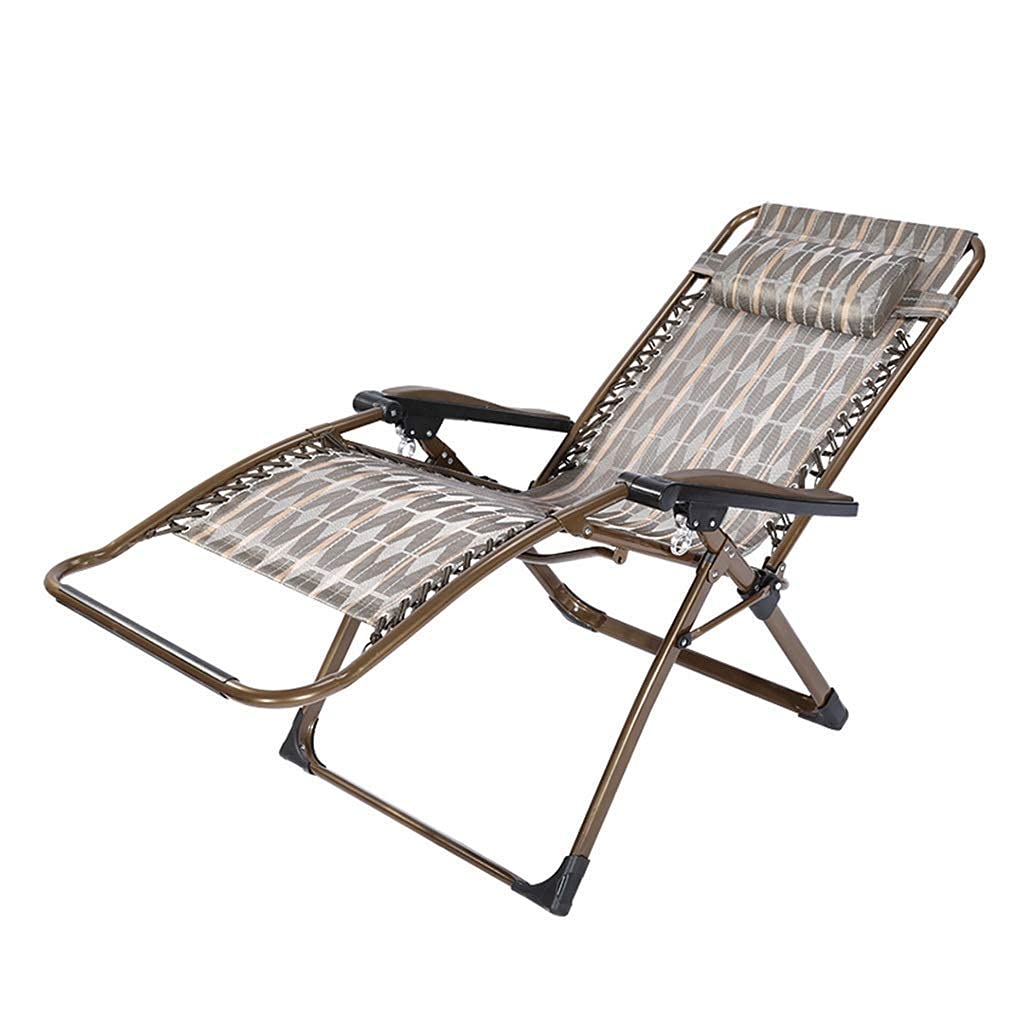 Chaise pliante inclinable zéro gravité XXL 58cm de largeur pour jardin et camping