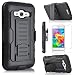 Galaxy Grand Prime Case, Starshop [Heavy Duty] Dual Layers with Kickstand and Locking Belt Clip With Premium Screen Protector Black