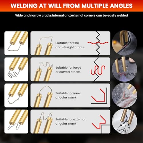 Image of Serplex 50W Plastic Welder, Welding Machine Hot Stapler Kit, Plastic Welder Gun Kit, Car Bumper Repair Kit, Plastic Repair Kit with Staples, Portable Toolbox, for Bumper /Kayak /Plastic Product Repairs