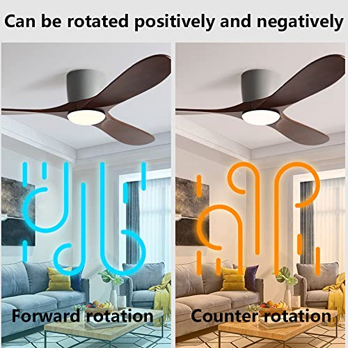 Ventilateur de plafond avec lumière LED et télécommande 30dB salon - 8