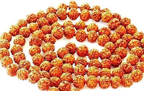 [Qukiy] Handemade Natural rudraksha Jaap Mala Prayer Beads Finger Counter For Pooja Original Buddhist Mala
