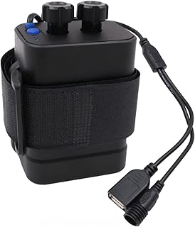 Tiardey 12 V Bicycle Mobile Power Box Battery Holder 18650 Waterproof Battery USB/DC Double Interface for Bicycle Bicycle Lamp