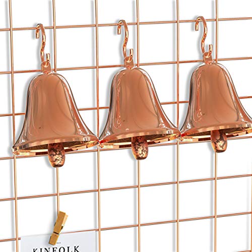 Pulatree Grid Photo Wall, Wire Wall Grid Panel For Photo Hanging Display Metal Grid Wall Decor Organizer Mesh Panels Display Wall Storage 25.6 X 17.7Inch - Rose Gold #TOP2