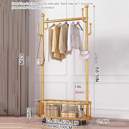 Portant à vêtements avec panier de rangement compact pour studio et dressing - 8