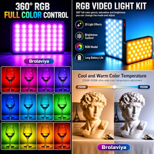 BROLAVIYA 1800mAh RGB Video Light Rgb Bar Pocket Light - Image 3