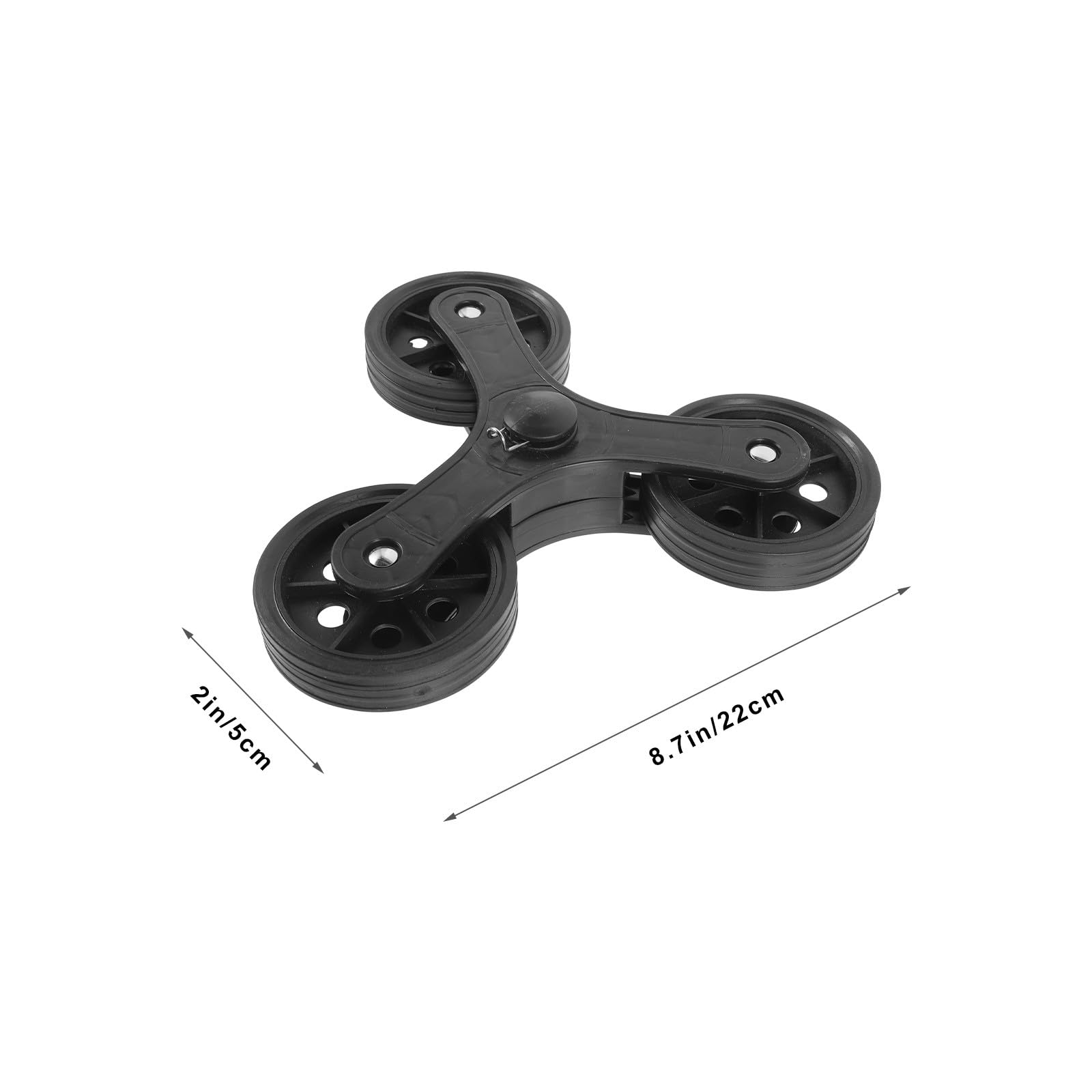 1paire Roues Triangulaires Plastiques pour Chariot de Courses avec Roulements Roues Increvables pour Escalade Escaliers Remplacement pour Chariot Caddie et Trolley Stabilité