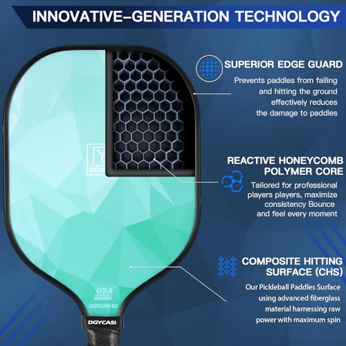 Image of YC DGYCASI Pickleball Paddles Set of 2 USAPA Approved Pickleball Set 2026
