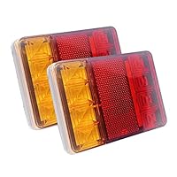 WyldSenc 2 Stück Heckanhänger Rücklicht 12V, 8 LED Universal Wasserdichtes Rücklicht, Warnlicht Rückleuchten für Landwirtschaftliche Fahrzeuge LKW