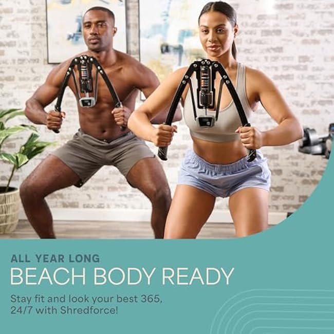 Lifepro Hydraulic Power Chest Expander and Arm Twister Trainer Exerciser - Adjustable 22-440lb Resistance, Smart Rep Counter - Home Gym Workout Equipment for Upper Body Strength Training