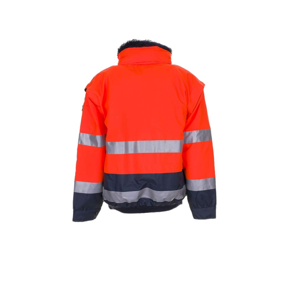 Planam 2046064 Warnschutz-Komfortjacke, Orange/Marine, Größe XXXL