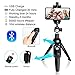 Selfie Stick Tripod Bluetooth, 40 Inch Extendable Flexible Selfie Stick Tripod with Detachable Wireless Remote, Compatible with iPhone Xs Max/XS/XR/iPhone X/iPhone 8 Plus/iPhone 7/iPhone 6 Plus/Galaxy
