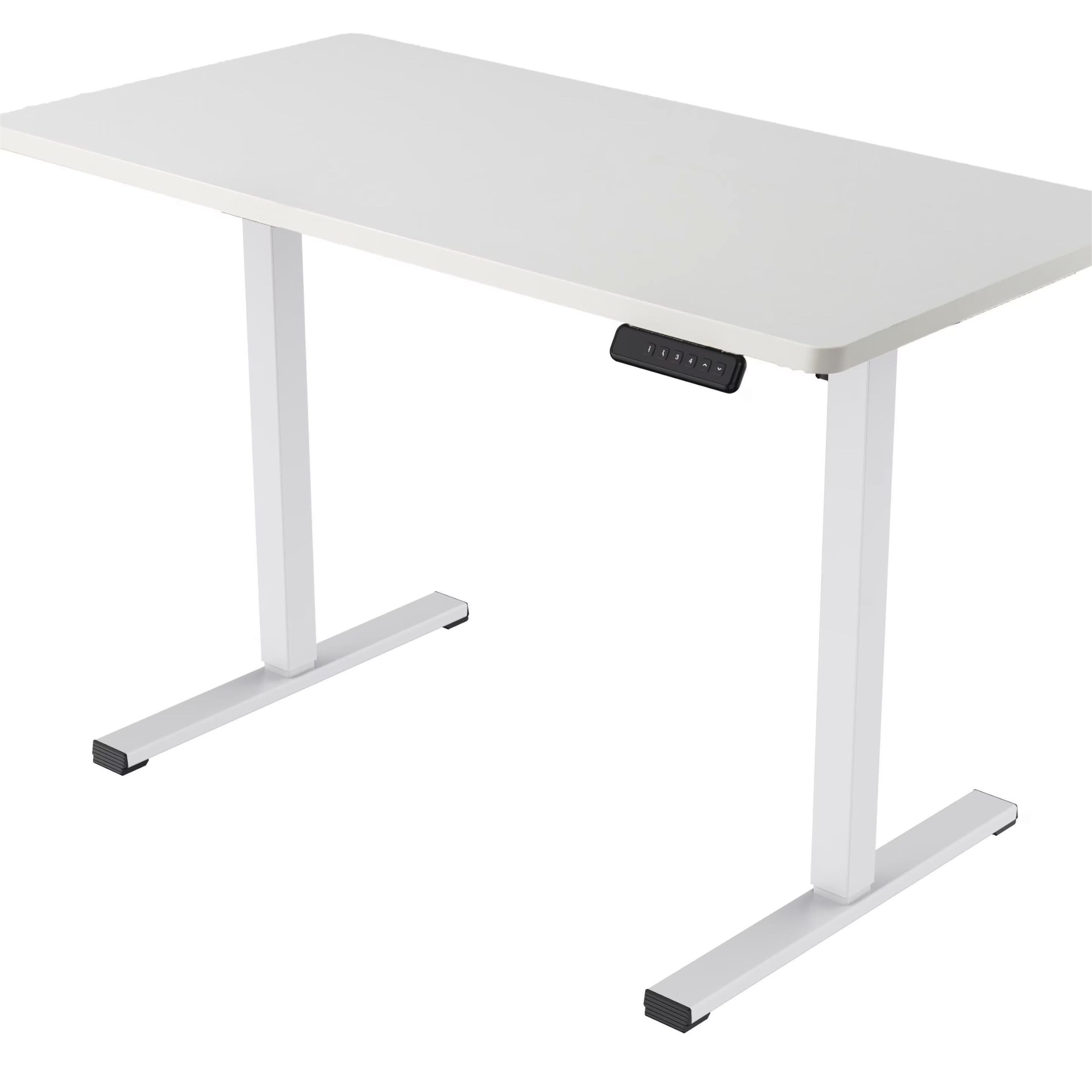 FLEXISPOT Electric Standing Desk with Whole Piece Desktop, 48 x 24 Inches Adjustable Height Sit Stand Desk for Home Office, Computer Workstation with Steel Frame, Ergonomic Work from Home Desk