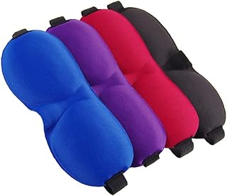 قناع النوم المعتم للسفر من فوميز، نظارات ليلية ظلال عيون للنوم بالطائرات للبالغين قناع العين للنوم من الميموري فوم، نظارات إسفنجية للعيون للأطفال، 4 قطع