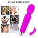 Wand Massager for Women, 8 Powerful Speeds 20 Vibration Modes, Portable Personal Rechargeable Massager, Handheld Cordless Waterproof Massager Therapy Back Neck Muscle Aches Sports Recovery, Quiet