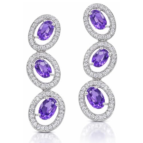 Boucles d'oreilles pendantes argent et pierres multicolores parfaites pour illuminer vos tenues