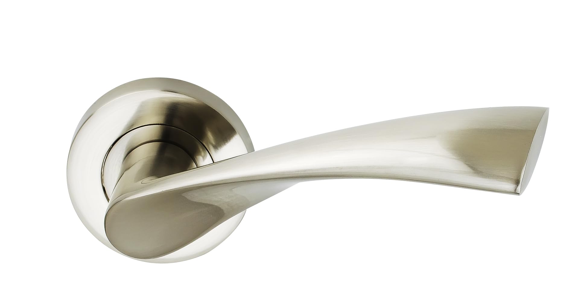 Internal Door Handles Modern Twisted Pair Yvette Lever on Round Rose