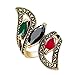 Für Frauen Große Ringe Ethnischer Ring Kristall Boho Braut Hochzeit Antik Hochzeitsschmuck Vintage Ringe Baby Toy Rings Links (B, One Size)