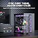 Sirlyr Black RGB LED Strips for PSU Cables - Flexible ARGB Lighting Sleeves,Manage/Cover 8 pin PCIE/12VHPWR GPU,24 Pin ATX Power Supply Cable and Extensions,Decor PC Case,5V 3Pin SYNC