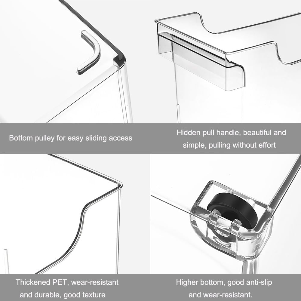 Purse Organizer For Closet Organizers And Storage, 3Pack Clear Stackable Storage Bins, Purse Shelf Divider For Closet Organizer, Acrylic Display Case For Handbag Organzier, Heels, Collectibles