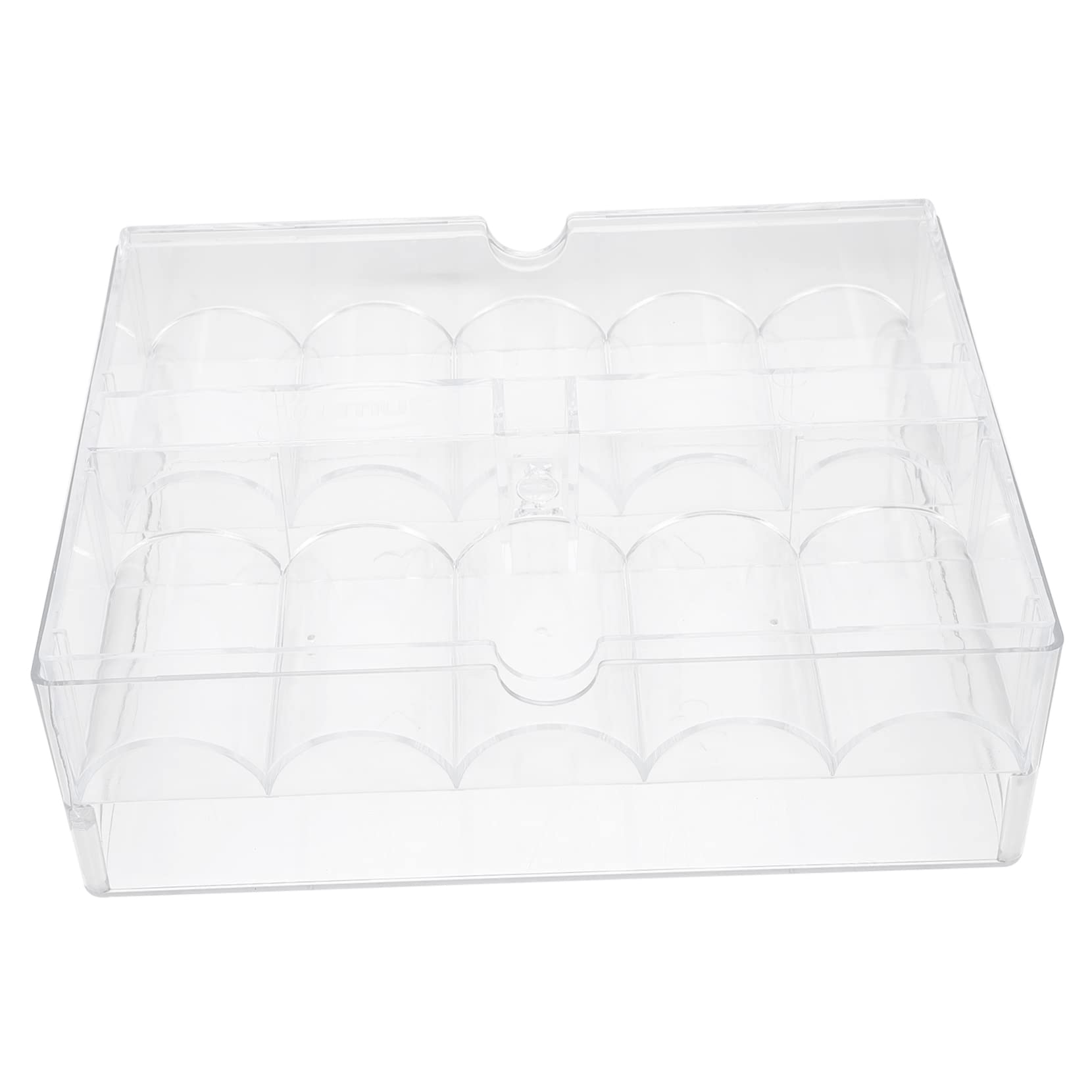 Boîte à Jetons de Poker 200 Cartes en Acrylique Transparente Couvercle | Rangement pour Chips, Design Clair pour Repérer Vite le Contenu, Plateau Ordonné pour Table de Jeu