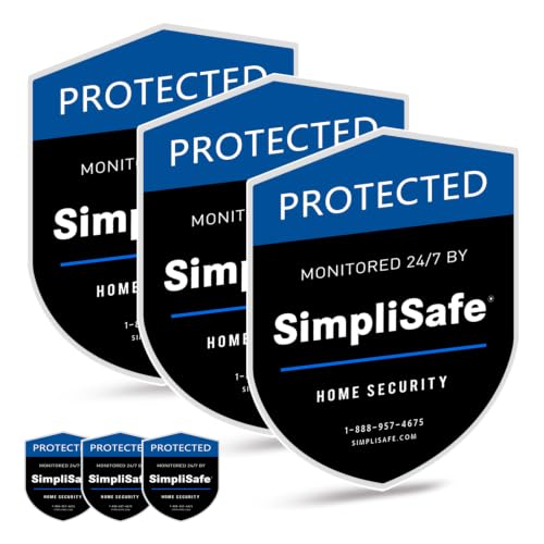3PCS Yard Sign Shield Compatible for SimpliSafe Home Security System3PCS Door/Window Stickers (3PCS Yard Sign and 3Stickers)