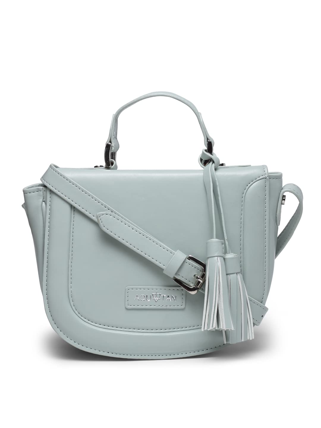 Aquatan Vegan Leather Crossbody Adjustable Strap Tassel Green Bag for Women (B09TTDQ9B1) Amazon Price History, Amazon Price Tracker